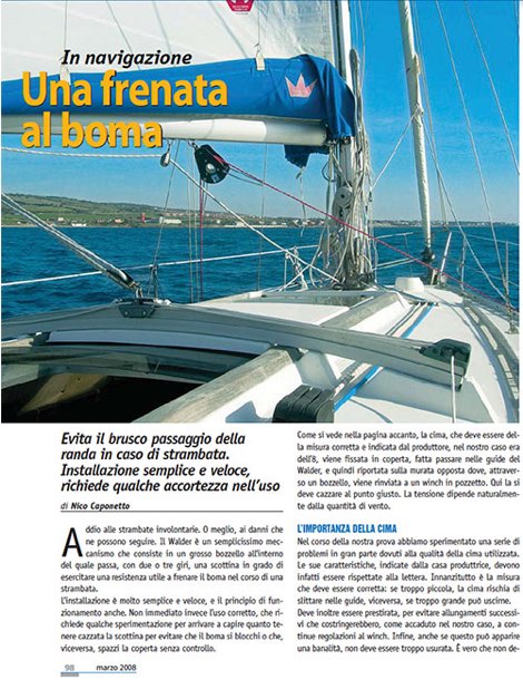 Walder: una frenata al boma